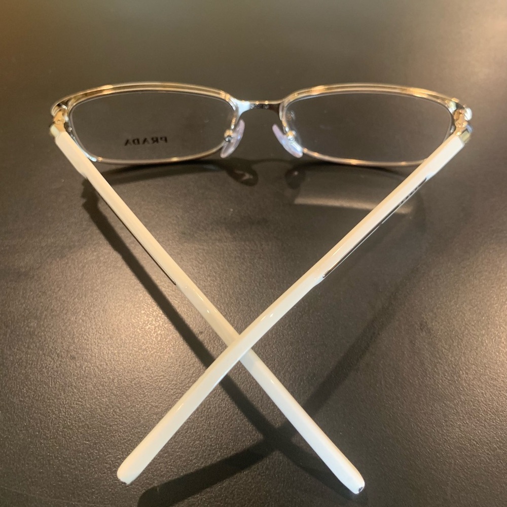 PRADA VPR54O. FAC-1O1. Gold & Ivory 52mm Women’s Vintage Eyeglasses - Picture 6 of 9